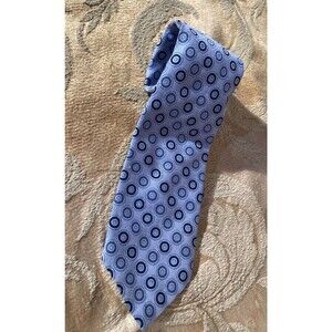 Vintage 70s Necktie 1970s Blue Polka Dot Groovy Retro Anchor Man Wide Fat Tie